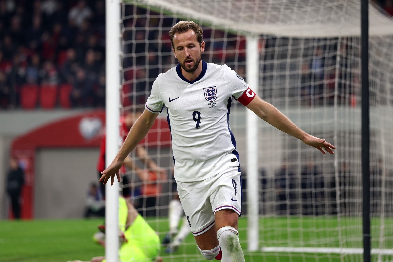 Harry Kane celebrating for England
