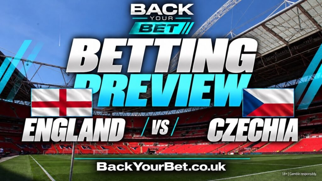 BackYourBet England vs Czechia betting preview at Wembley